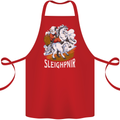 Sleighpnir Funny Viking Christmas Xmas Sleipnir Cotton Apron 100% Organic Red