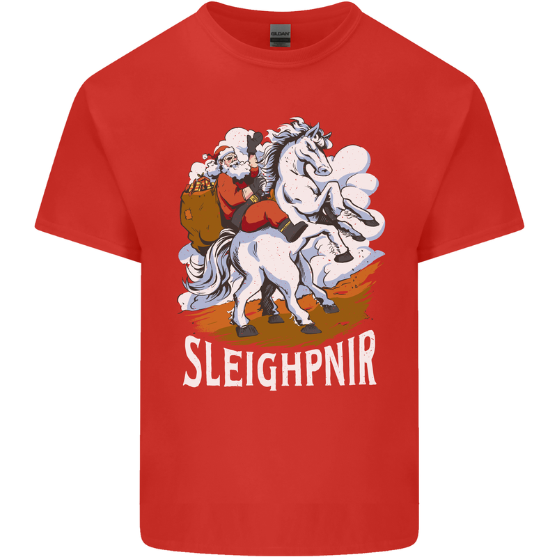 Sleighpnir Funny Viking Christmas Xmas Sleipnir Kids T-Shirt Childrens Red