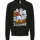 Sleighpnir Funny Viking Christmas Xmas Sleipnir Mens Sweatshirt Jumper Black