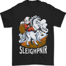 Sleighpnir Funny Viking Christmas Xmas Sleipnir Mens T-Shirt 100% Cotton Black