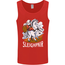 Sleighpnir Funny Viking Christmas Xmas Sleipnir Mens Vest Tank Top Red