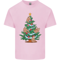 Sloth Christmas Tree Xmas Kids T-Shirt Childrens Light Pink