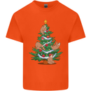 Sloth Christmas Tree Xmas Kids T-Shirt Childrens Orange
