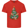 Sloth Christmas Tree Xmas Kids T-Shirt Childrens Red