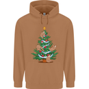 Sloth Christmas Tree Xmas Mens 80% Cotton Hoodie Caramel Latte