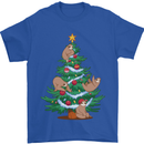 Sloth Christmas Tree Xmas Mens T-Shirt 100% Cotton Royal Blue
