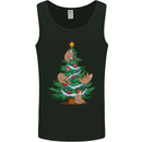 Sloth Christmas Tree Xmas Mens Vest Tank Top Black