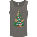 Sloth Christmas Tree Xmas Mens Vest Tank Top Charcoal