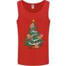 Sloth Christmas Tree Xmas Mens Vest Tank Top Red