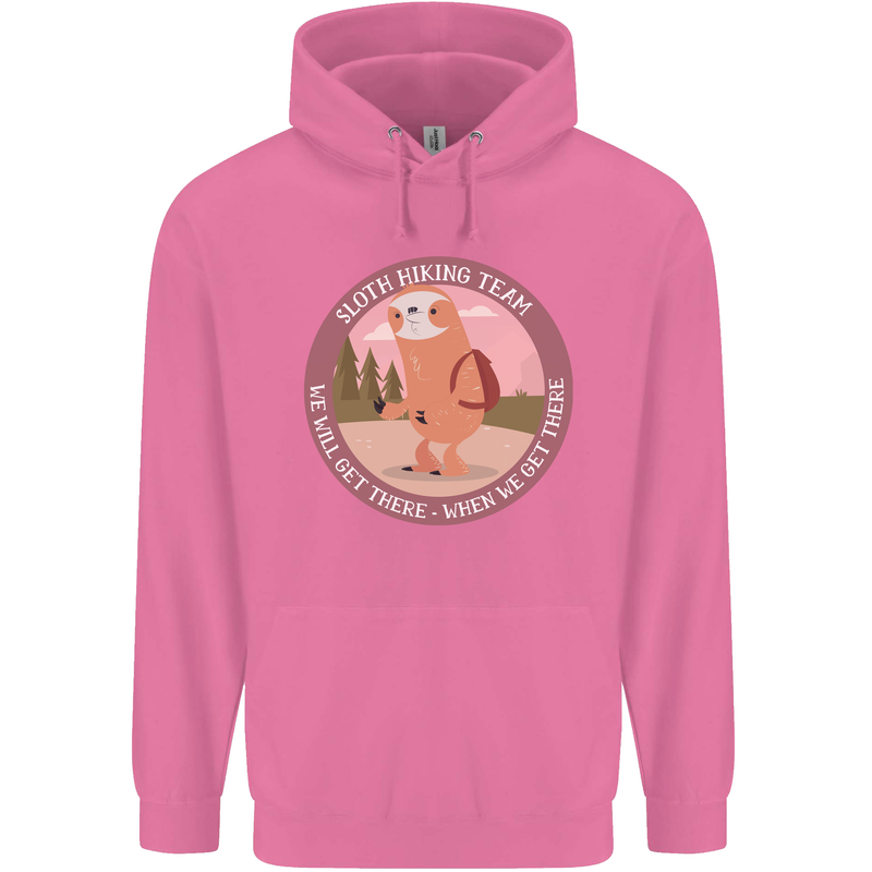 Sloth Hiking Team Funny Trekking Walking Childrens Kids Hoodie Azalea
