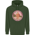 Sloth Hiking Team Funny Trekking Walking Childrens Kids Hoodie Forest Green