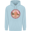 Sloth Hiking Team Funny Trekking Walking Childrens Kids Hoodie Light Blue
