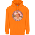 Sloth Hiking Team Funny Trekking Walking Childrens Kids Hoodie Orange
