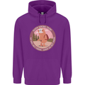 Sloth Hiking Team Funny Trekking Walking Childrens Kids Hoodie Purple