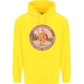 Sloth Hiking Team Funny Trekking Walking Childrens Kids Hoodie Yellow