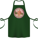 Sloth Hiking Team Funny Trekking Walking Cotton Apron 100% Organic Forest Green