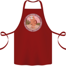 Sloth Hiking Team Funny Trekking Walking Cotton Apron 100% Organic Maroon