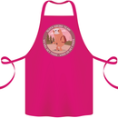 Sloth Hiking Team Funny Trekking Walking Cotton Apron 100% Organic Pink