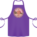 Sloth Hiking Team Funny Trekking Walking Cotton Apron 100% Organic Purple