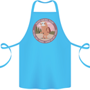 Sloth Hiking Team Funny Trekking Walking Cotton Apron 100% Organic Turquoise