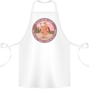 Sloth Hiking Team Funny Trekking Walking Cotton Apron 100% Organic White