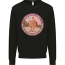 Sloth Hiking Team Funny Trekking Walking Kids Sweatshirt Jumper Black