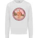 Sloth Hiking Team Funny Trekking Walking Kids Sweatshirt Jumper White