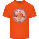 Sloth Hiking Team Funny Trekking Walking Kids T-Shirt Childrens Orange