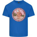 Sloth Hiking Team Funny Trekking Walking Kids T-Shirt Childrens Royal Blue