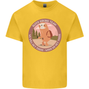 Sloth Hiking Team Funny Trekking Walking Kids T-Shirt Childrens Yellow