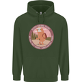 Sloth Hiking Team Funny Trekking Walking Mens 80% Cotton Hoodie Forest Green