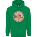 Sloth Hiking Team Funny Trekking Walking Mens 80% Cotton Hoodie Irish Green