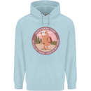 Sloth Hiking Team Funny Trekking Walking Mens 80% Cotton Hoodie Light Blue