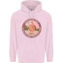 Sloth Hiking Team Funny Trekking Walking Mens 80% Cotton Hoodie Light Pink