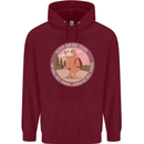 Sloth Hiking Team Funny Trekking Walking Mens 80% Cotton Hoodie Maroon