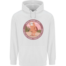 Sloth Hiking Team Funny Trekking Walking Mens 80% Cotton Hoodie White