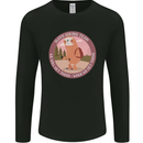 Sloth Hiking Team Funny Trekking Walking Mens Long Sleeve T-Shirt Black