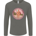Sloth Hiking Team Funny Trekking Walking Mens Long Sleeve T-Shirt Charcoal
