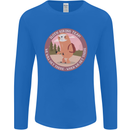 Sloth Hiking Team Funny Trekking Walking Mens Long Sleeve T-Shirt Royal Blue