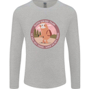 Sloth Hiking Team Funny Trekking Walking Mens Long Sleeve T-Shirt Sports Grey