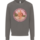 Sloth Hiking Team Funny Trekking Walking Mens Sweatshirt Jumper Charcoal