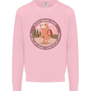 Sloth Hiking Team Funny Trekking Walking Mens Sweatshirt Jumper Light Pink