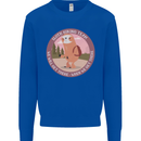 Sloth Hiking Team Funny Trekking Walking Mens Sweatshirt Jumper Royal Blue