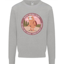 Sloth Hiking Team Funny Trekking Walking Mens Sweatshirt Jumper Sports Grey