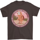 Sloth Hiking Team Funny Trekking Walking Mens T-Shirt 100% Cotton Dark Chocolate