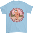 Sloth Hiking Team Funny Trekking Walking Mens T-Shirt 100% Cotton Light Blue