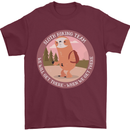 Sloth Hiking Team Funny Trekking Walking Mens T-Shirt 100% Cotton Maroon