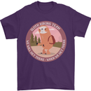 Sloth Hiking Team Funny Trekking Walking Mens T-Shirt 100% Cotton Purple
