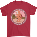 Sloth Hiking Team Funny Trekking Walking Mens T-Shirt 100% Cotton Red