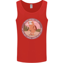 Sloth Hiking Team Funny Trekking Walking Mens Vest Tank Top Red